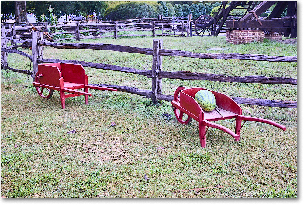 ColonialFarmWheelbarrow_ColonialWilliamsburg_2024Sep_R5B30234